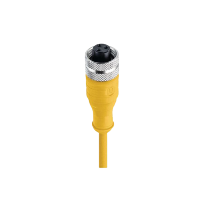 M12 U-code vrouwelijk PVC geel